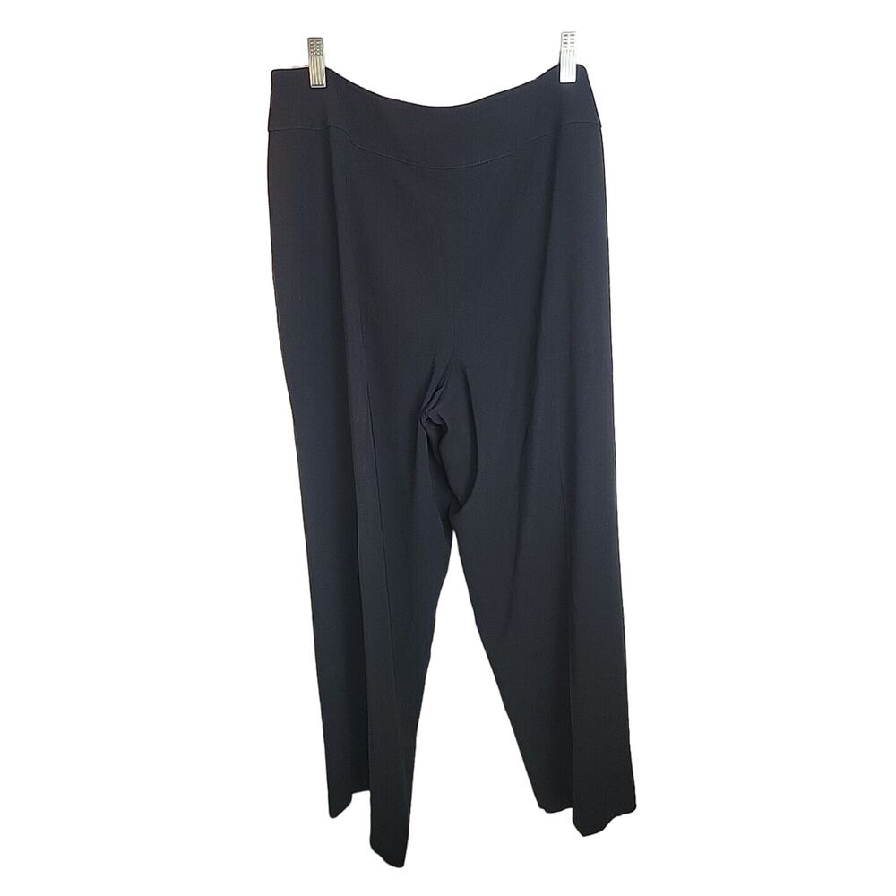 Talbots Black Straight High Rise Wide Leg Career Casual Pants‎ Women's Size 18